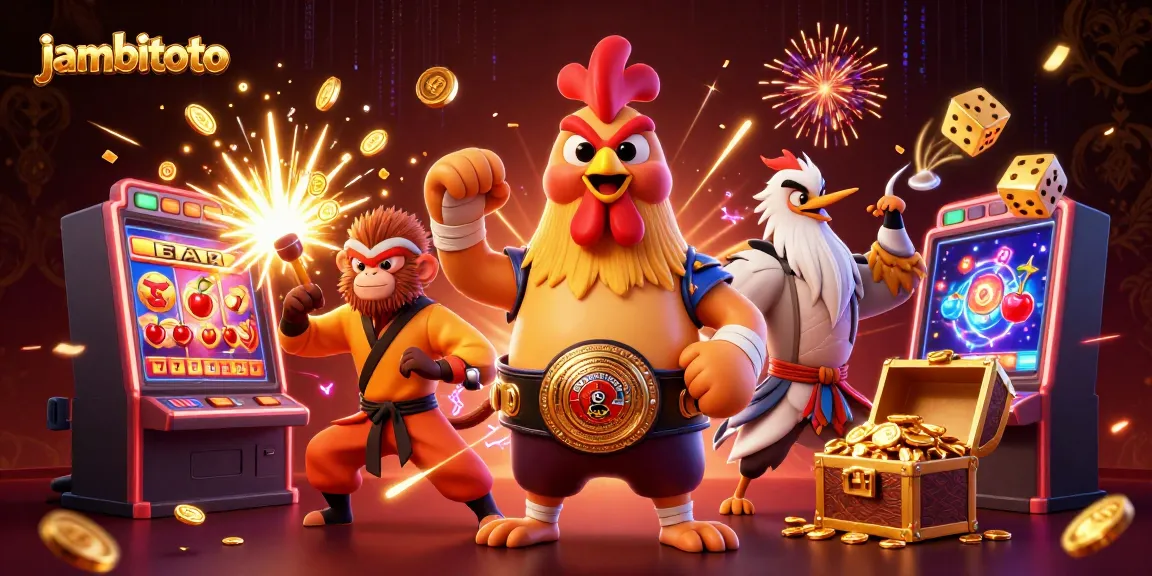 Engage with the thrill of jambitoto gaming with vibrant characters and exciting casino elements.