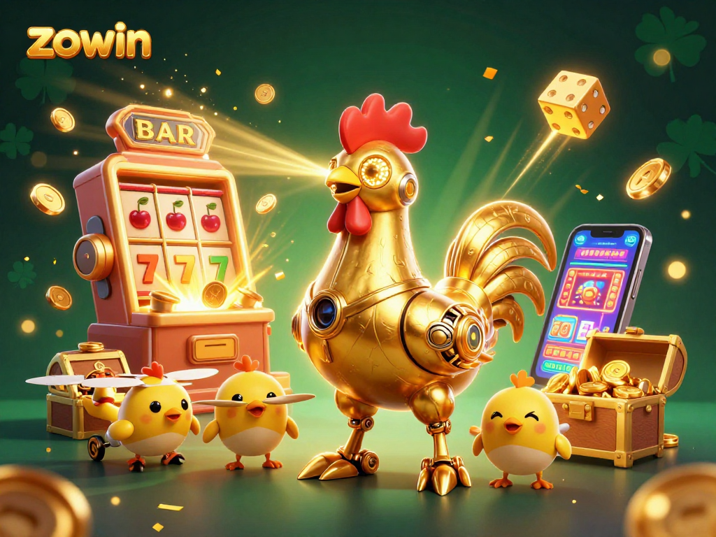 Experience the exhilarating thrill of zowin's jackpot with our vibrant casino scene filled with action and excitement.