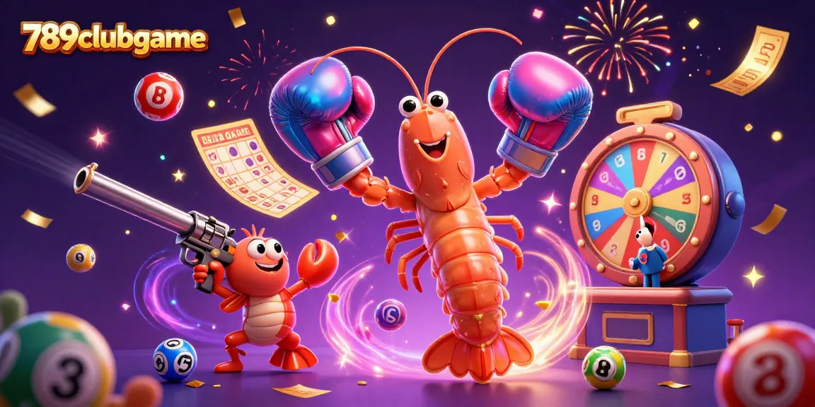 Engage with vibrant 789clubgame lottery action featuring playful marine characters amidst dynamic elements.