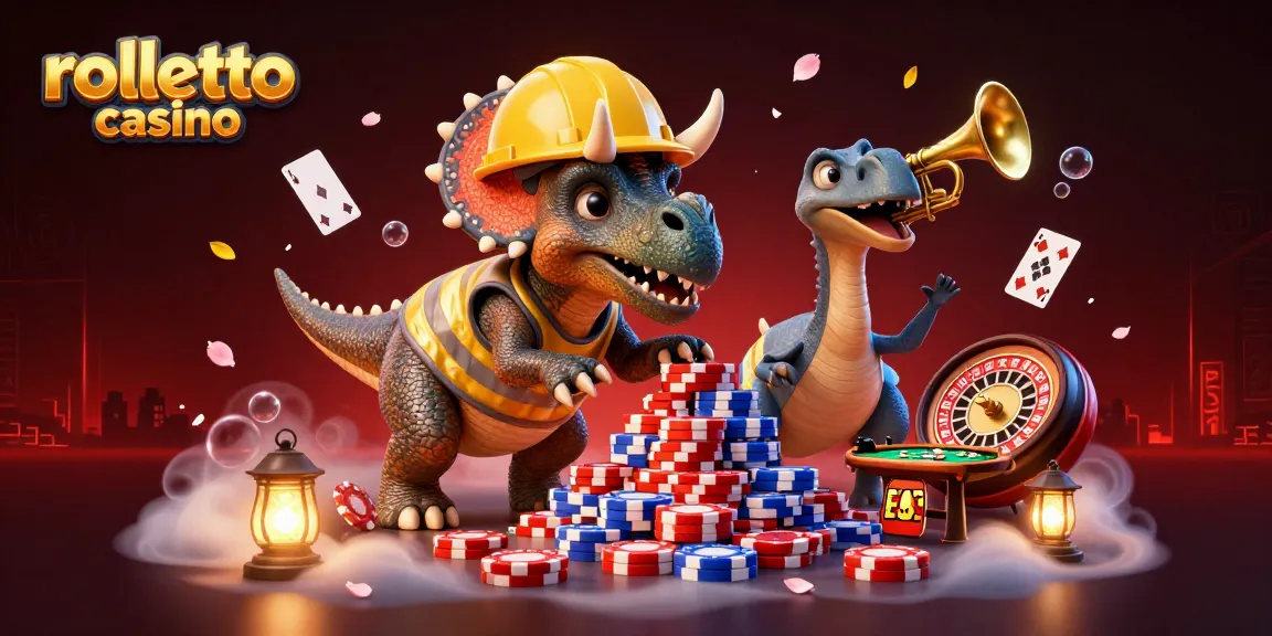 Engage with rolletto casino through a vibrant illustration of a lively gaming scene.