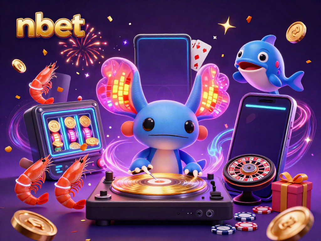Experience thrilling nbet gameplay with a vibrant axolotl DJ and dynamic gaming elements.