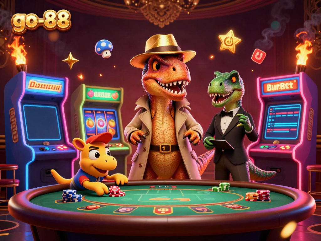 Experience thrilling gameplay at go-88 with a velociraptor card counter at the blackjack table.