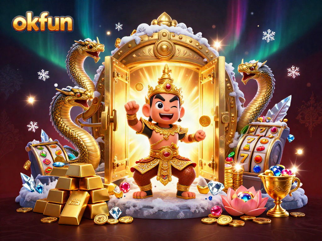 Spin the reels at okfun casino with thrilling jackpots, dazzling gems, and energetic characters.