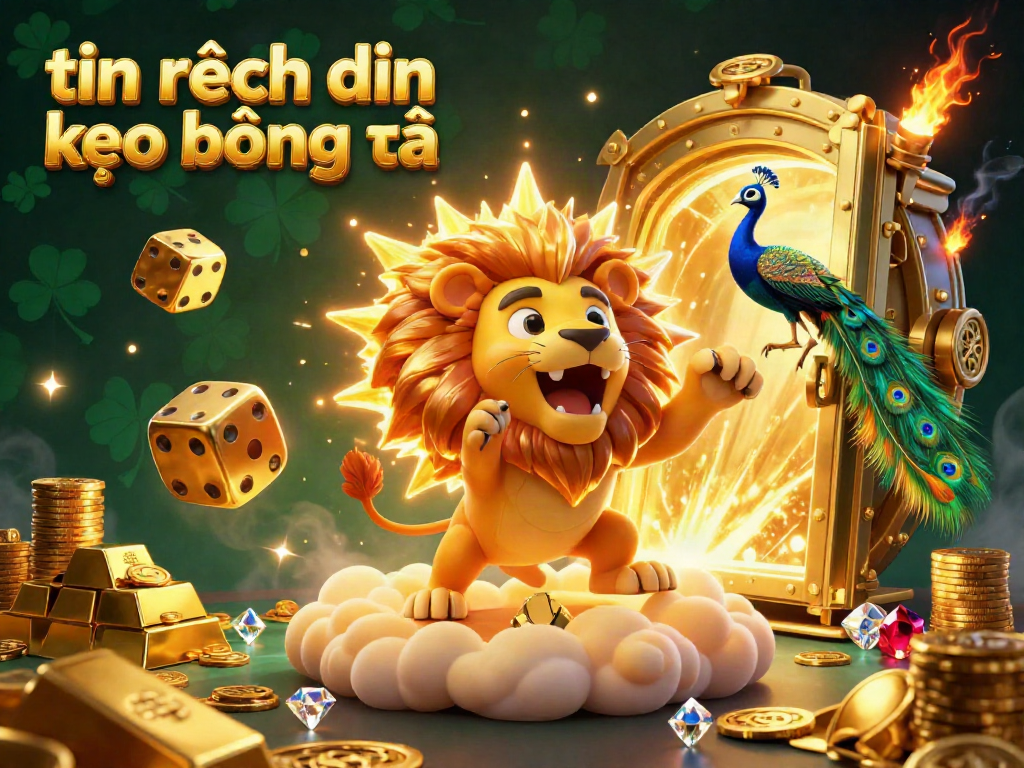 Engage with the vibrant world of tin nhận định kèo bóng đá surrounded by golden treasures and dynamic casino elements.