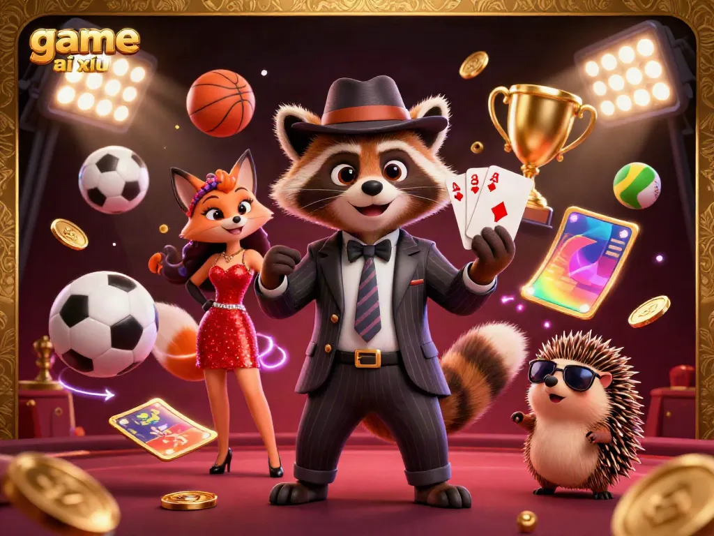 Experience the excitement of game tài xỉu with vibrant characters and dynamic gambling elements in this immersive casino illustration.