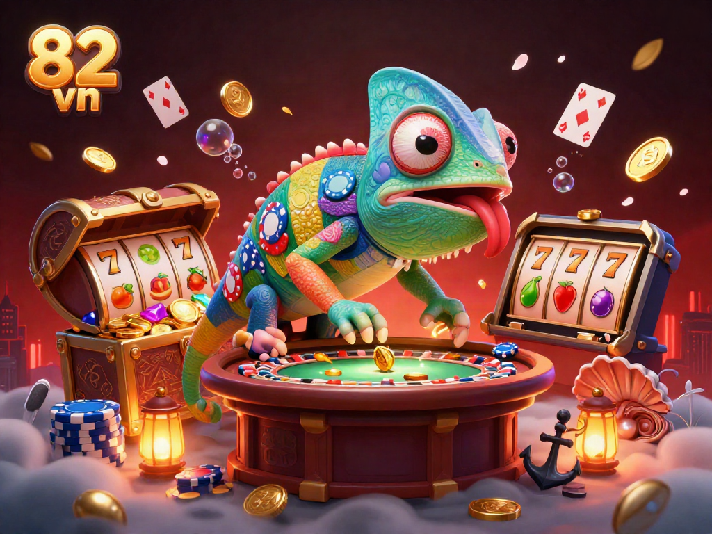Experience thrilling moments with 82 vn's vibrant casino scene filled with dynamic gaming elements.