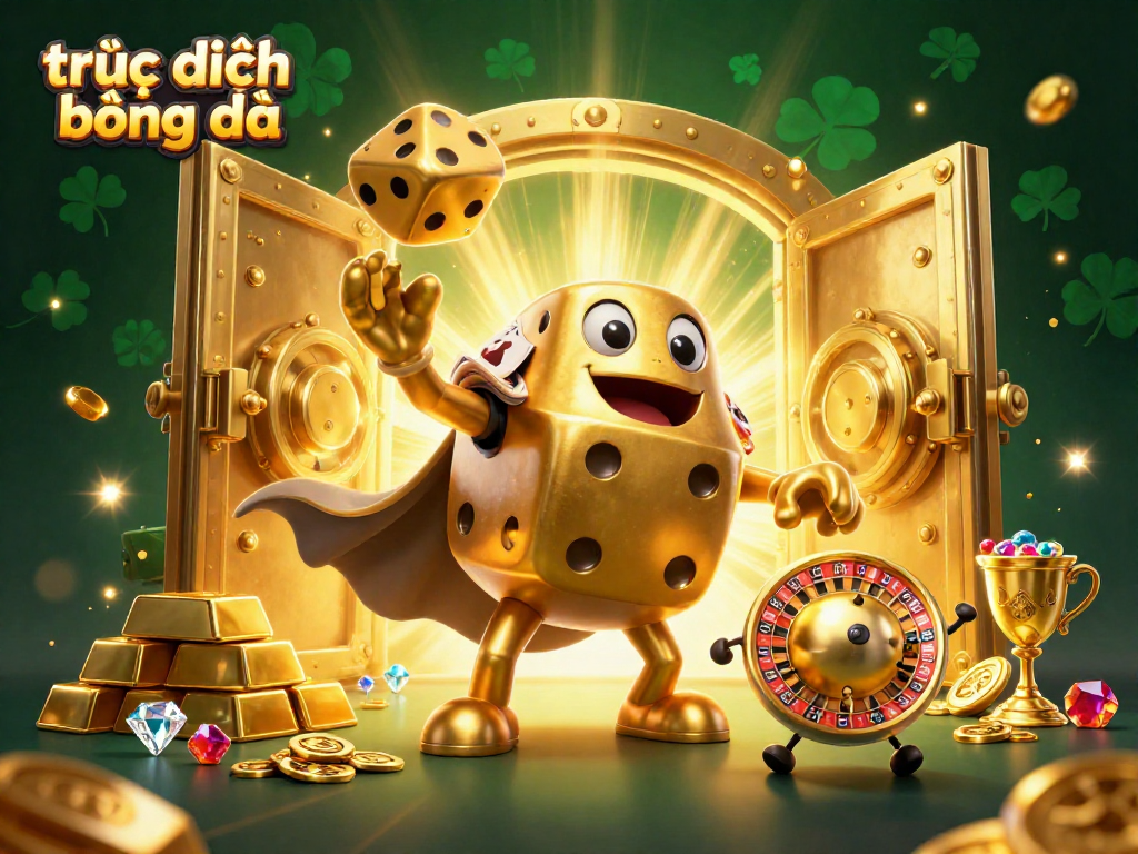 Experience thrilling trực tiếp bóng đá action with dynamic gaming characters and gold elements.