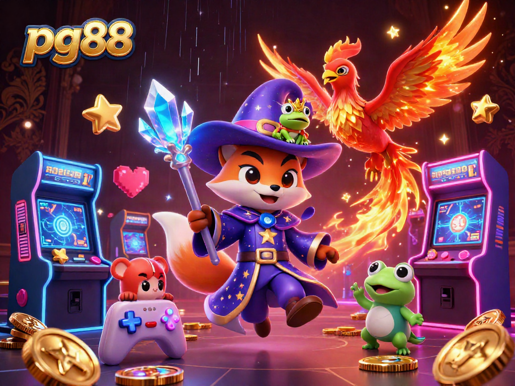 Experience exhilarating gameplay at pg88 with wizard fox and phoenix amid vibrant gaming elements.