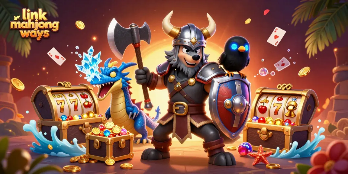 Win big with link mahjong ways as the Viking wolf warrior battles alongside mystical creatures and jackpot treasures.