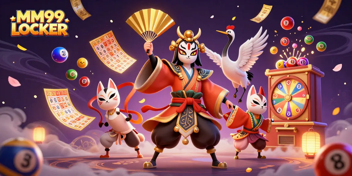 Win exciting prizes at MM99 LOCKER with vibrant lottery elements and animated spirits