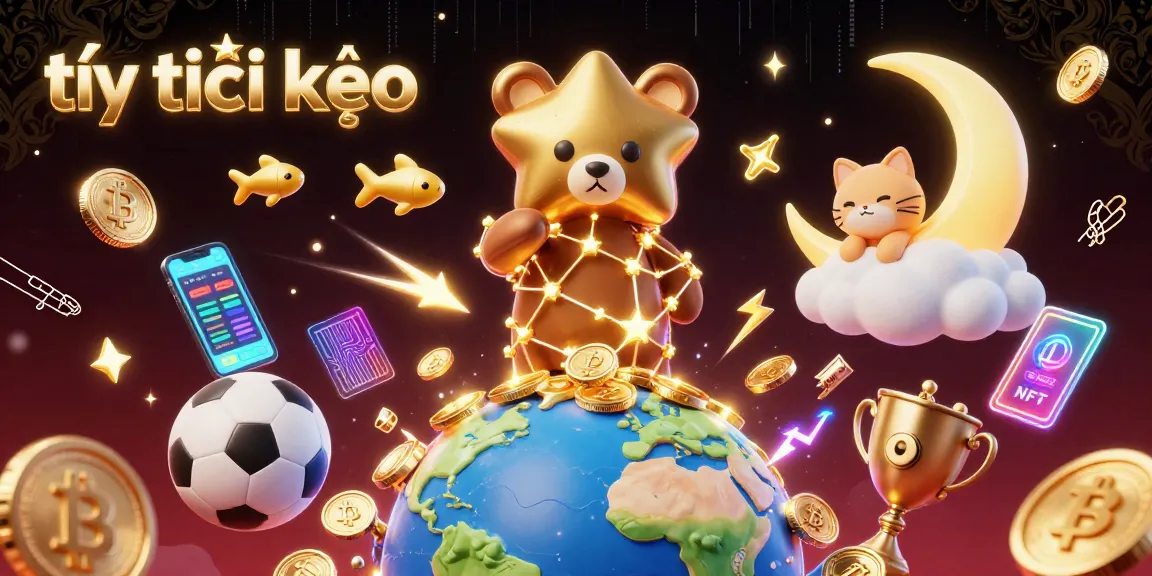 Bets on tỷ lệ kèo as a constellation bear scoops coins amidst vibrant sports betting elements.