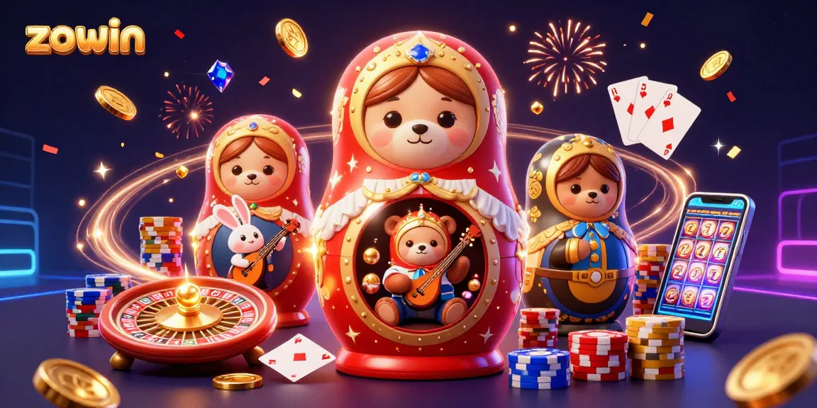Zowin players enjoying exciting casino games with vibrant graphics of coins and cards.