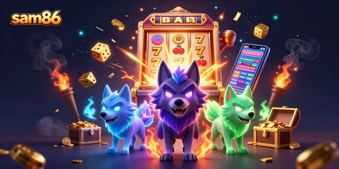 Experience thrilling wins at sam86 with vibrant slot machines, dynamic casino games, and ghostly wolf companions.