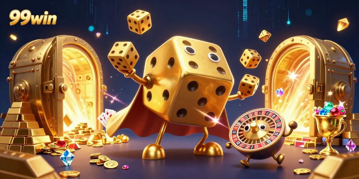 Experience thrilling wins at 99win with colorful dice and vibrant casino elements.