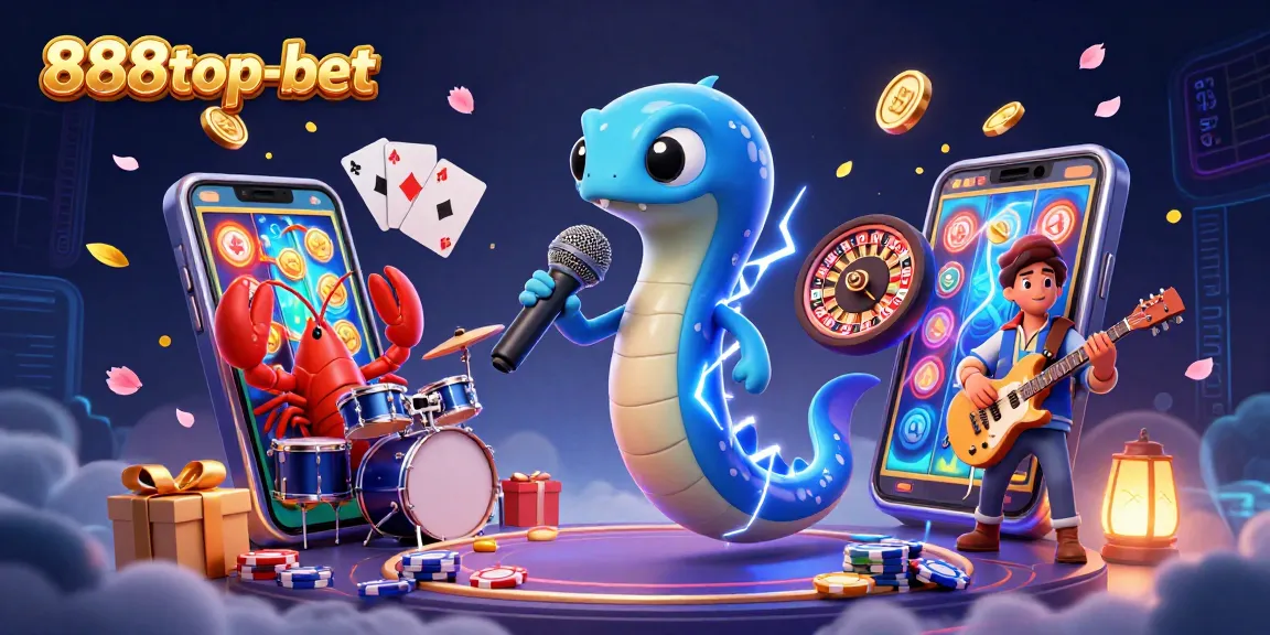 Experience vibrant gameplay in 888top-bet's underwater casino, featuring electric eel DJ and lively atmosphere.