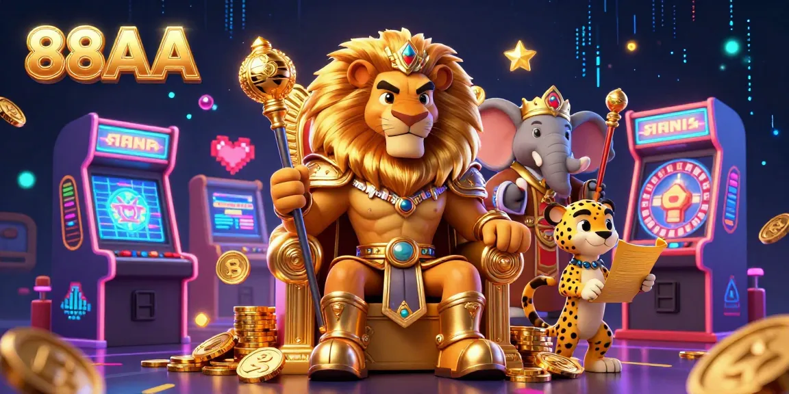 Experience the thrill of gaming at 88AA with vibrant casino elements and dynamic characters.