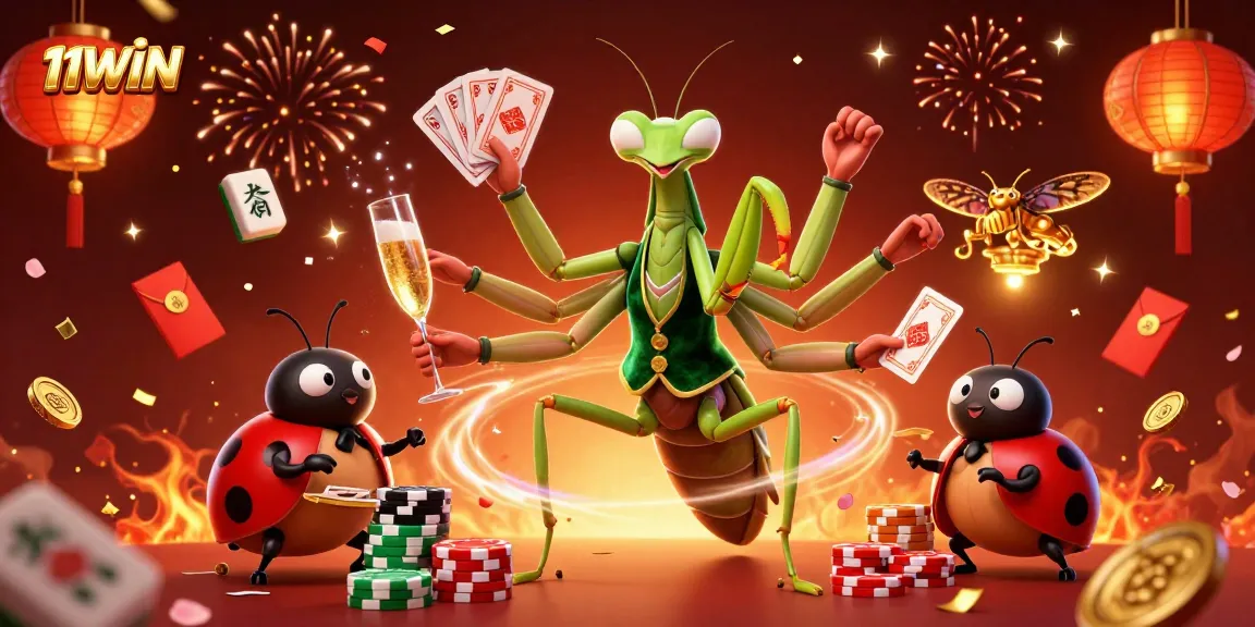 Experience the excitement of 11WIN with vibrant casino characters in a dynamic gambling scene.