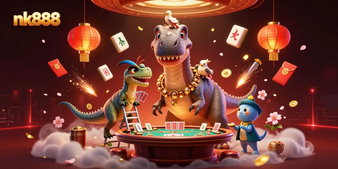 Experience nailing big wins with nk888 at a vibrant casino scene featuring dynamic characters and elements.